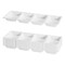 Smarty Had A Party 16" x 5" White 4-Section Rectangular Disposable Plastic Trays (24 Trays), 24PK 2664-CASE - alternate 2
